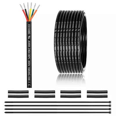 18Gauge 6Conductor Electrical Wire 25FT UL 2464 18 AWG 6 Cable Tinned Cu Durable • $36.70