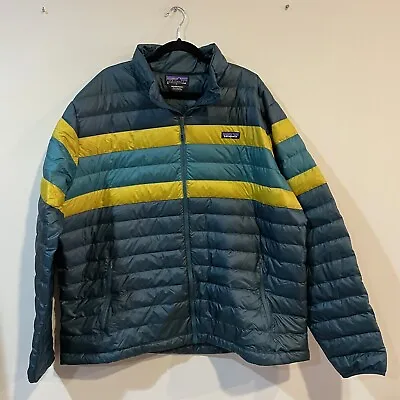 Patagonia Men’s Dark Borealis Green Down Sweater Jacket Size 3XL • $165