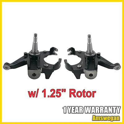 2.5  Front Drop Spindles Lowering Kit 1.25  Rotor For Chevy C10 1973-1987 • $150