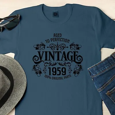 65th Birthday Gifts For Mens Vintage 1959 Men's T Shirt Born In 1959 65 Bday • £11.99