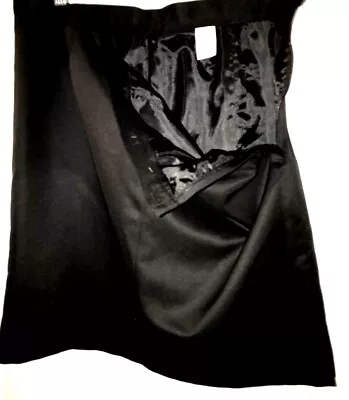 Women’s Lady Edwards Black Skirt Microfiber 100% Polyester Size (8)19.5” Length • $7.99
