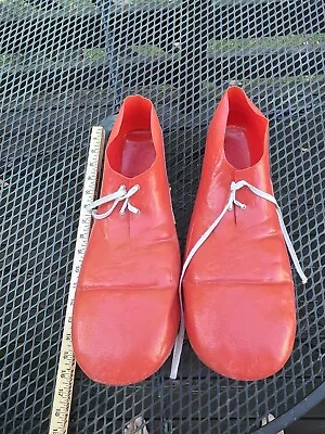 Rubie's 15” Clown Shoes Red Adult Blow Mold Plastic Vtg  1978 USA W/costume Hat • $11