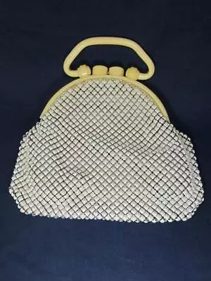 *Vintage Handbag / Purse Whiting Davis Enamel Metal Plastic Retro Deco Frame • $24.98