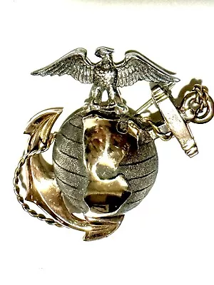 M1912 USMC EGA BBB Dress Cover Emblem Gold Silver Marine Corps  • $1200