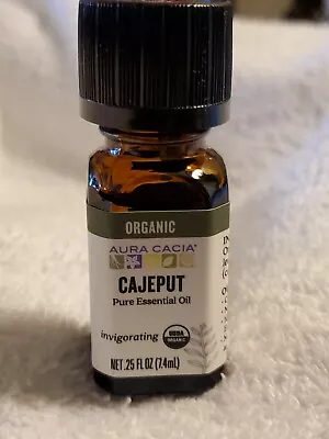 Cajeput  Aura Cacia Pure Essential Oil Organic  0.25 Fl Oz (7.4 ML) Invigorating • $9.98