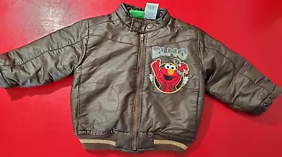 Sesame Street Elmo Bomber Jacket For Toddler ~ Size 24 Months ~ Color Brown • $13.31