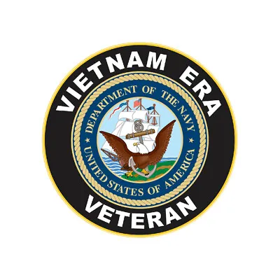 Vietnam Era Navy Veteran Military Vinyl Decal Sticker Car Truck Bumper Etc • $3
