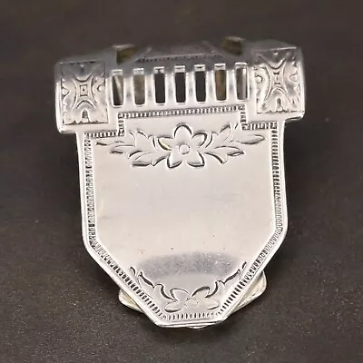 VTG Sterling Silver - WALLACE Flower Engraved Men's Money Clip - 8.5g • $15.49