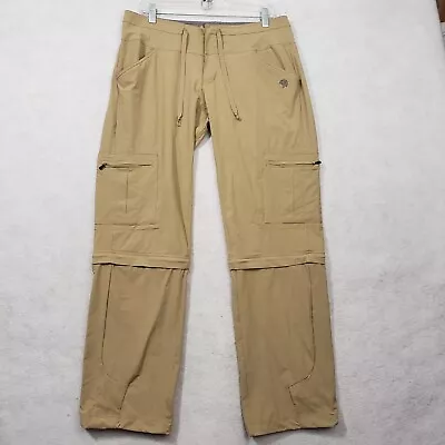 Mountain Hardware Yuma Convertible Hiking Pants Womens 10/32 Tan Zip Off Stretch • $16.99