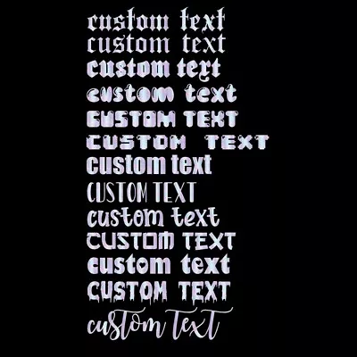 Custom Text Personalised Vinyl Window Sticker Social Media Handle Decal • $16.50