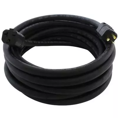 AC WORKS Outdoor Rubber Extension Cord 10' SOOW 10/3 NEMA 6-20 20-Amp 250-Volt • $93.83