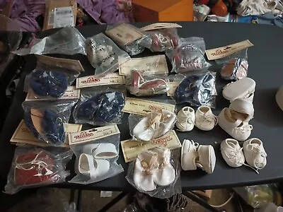 Lot Vintage 1980s 1990s Doll Making Crafting Baby Shoes New Old Stock 20X Lot 2 • $30