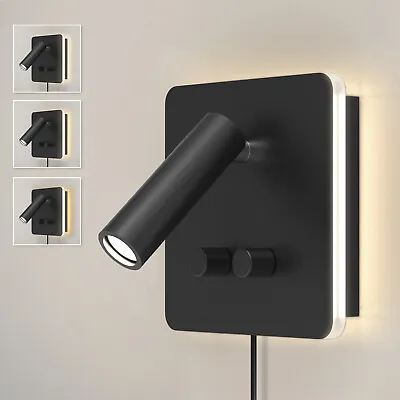 LED Wall Light Sconce Dimmable Reading Modern Square Lamp Home Lighting Fixture • $35.99