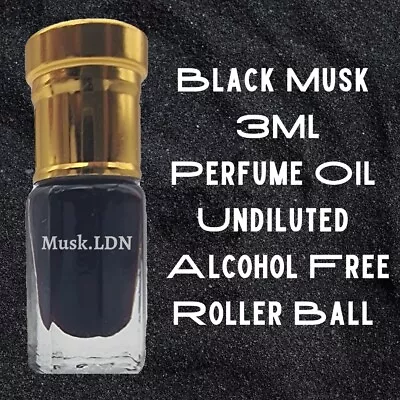 Black Musk  - Body Musk Premium Perfume Oil / Attar / Oud / Fragrance • £3.99
