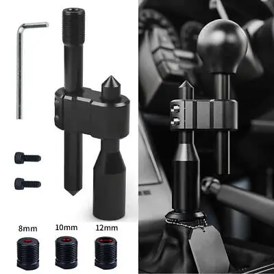 M12x1.25 H Type Car Shift Knob Extension Adjustable Extension Gear Shifter Black • $12.33