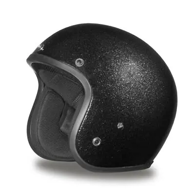 Daytona Helmets BLACK METAL FLAKE DOT Bike Motorcycle Helmet • $118.76
