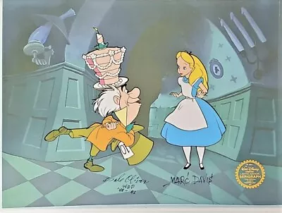 Disney Alice In Wonderland Sericel SIGNED Dale Oliver Marc Davis 11x14 Cel COA • $699.30