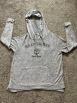 Ron Jon Gray Long Sleeve Surf Shop Hoodie                 • $6.50