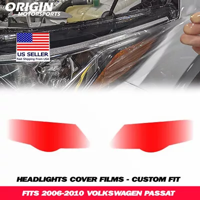 PreCut Headlights Protection Clear Covers Bra Film Kit PPF Fits 2006-2010 PASSAT • $44.99