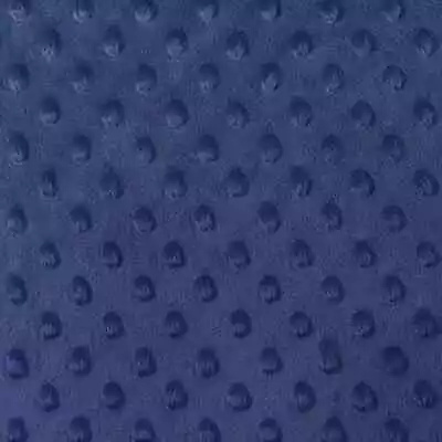 .50 Yard X 57  Navy Blue Minky Dot Polyester Stretch Fabric Material Sew Baby • £7.72