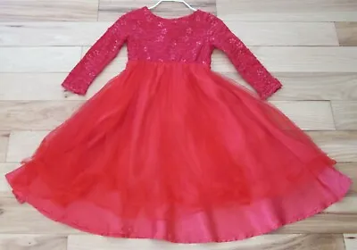 $22.99 • Buy Vintage Girls Storybook Heirlooms Fancy Sparkly L/s Crinoline Party Dress 3t