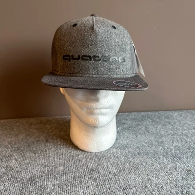 $34.99 • Buy NEW Audi Quattro Hat Cap Snapback Dark Grey Wool Blend Adjustable Flat Brim Mens