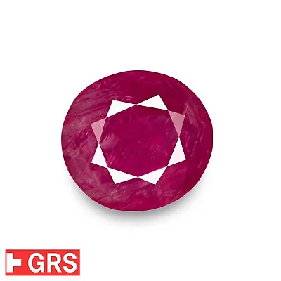 GRS Certified MOGOK BURMA Ruby 12.21 Ct. Natural Untreated OVAL Remarkable • $20512.80