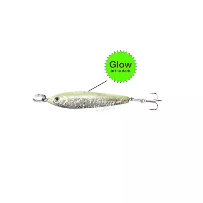 Glow Fish WOW!® 1oz Fishing Mega Metal Luna Bait Jig NEW • $8.89