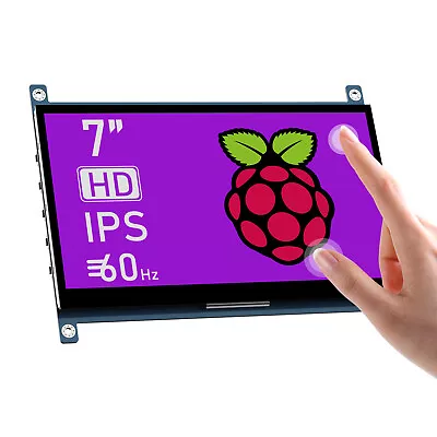 7inch Raspberry Pi Monitor 1024X600 HDMI Touch Screen Display For Windows 10/8/7 • £47.99
