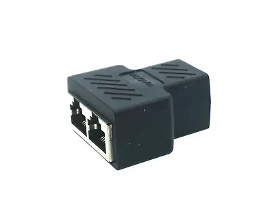 1X RJ45 Coupler Network Jack 1 To 2 Female LAN Ethernet Splitter Adapter • $5.86