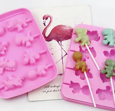 Dinosaur Lollipop Silicone Mould Lolly Fun Mold Kids Party Lolly Pop • £2.80