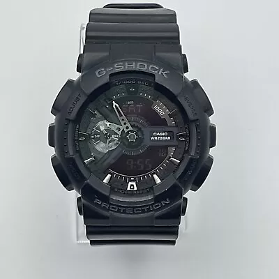 Casio G-Shock GA-110 Ani-digi Matte Black Watch Analog Digital Negative LCD • $49