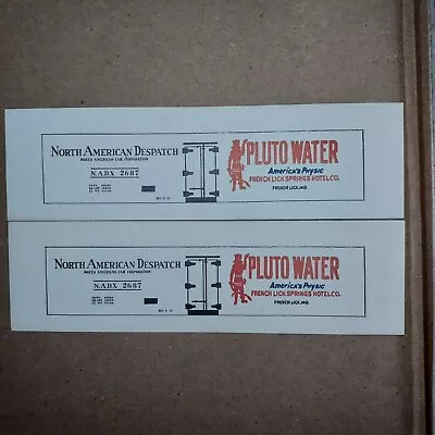 HO Scale Vintage Set Of Box Car Side Panels Train Pluto Water French Lick Hotel • $19.27