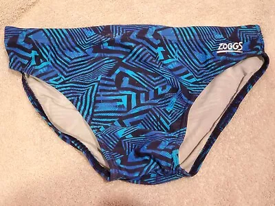 ZOGGS Speedo Made In Australia UK 5CM Sides Mens Swim Brief Sz30 NEW Blue • $25.99