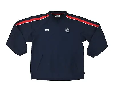 Rare Vintage 2000 Umbro Manchester United Player Issue Training Sweatshirt Small • $59.99