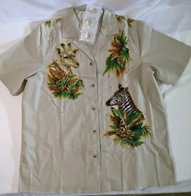 Ladies Safari Pants Suit By The Quacker Factory In Large • $29.05