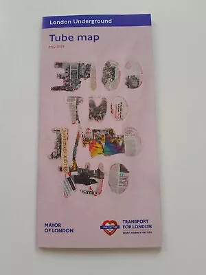 Tube Map- London Underground TFL MAY 2023 160 Years Of The Tube • £1