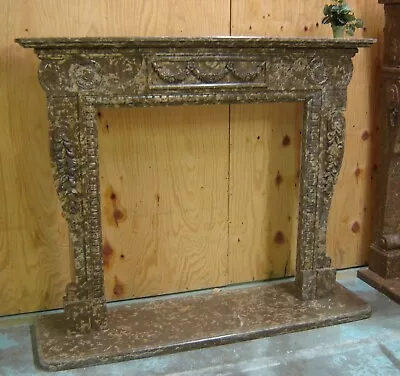 Natural Stone Fireplace Mantle – Marble Mantel Surround – Hand Carved  • $3950