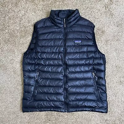 Patagonia Down Sweater Vest Mens Large Goose Down Puffer Jacket Full Zip 84622 • $119.99