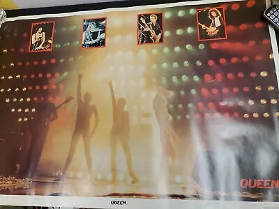 $65 • Buy Vintage Queen Concert Collage Poster 1979 70s Rare 
