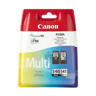 PG540 CL541 Black & Colour Genuine Ink Cartridge For Canon MG3650 MG4150 MG4250 • £40.95