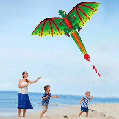 $15.20 • Buy Fun Toys For Kids Play - 3D Dragon With Tail Kite Large Line Outdoor Flying HB