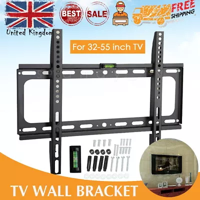 TV Wall Bracket Slim Mount LCD LED Plasma For 26 40 42 46 50 52 55 INCH LG SONY • £10.39