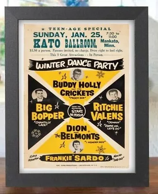 $12.99 • Buy Ritchie Valens Buddy Holly Big Bopper Rock 50s 60s Winter Dance Concert Poster  
