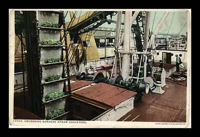 Dr Jim Stamps Postcard Unloading Bananas Steam Conveyers Unposted • $1.25