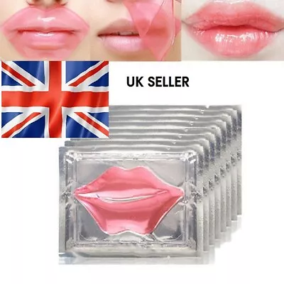 Pink Collagen Plump Lips Crystal Peel Off Moisturising Crystal Gel Mask Hydrogel • £7.50