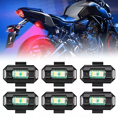 USB Chargeable 7Colors Motorcycle Bike Drone Led Aircraft Warning Strobe Lights • $11.69