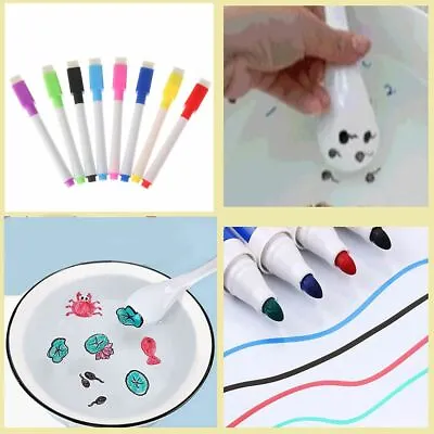 Magical Water Painting Pen Erasable Floating Pen Doodle Pen Whiteboard Markers • £3.97