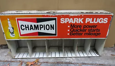 Champion Spark Plug Vintage Old Cabinet Not Enamel Sign . • $299.95