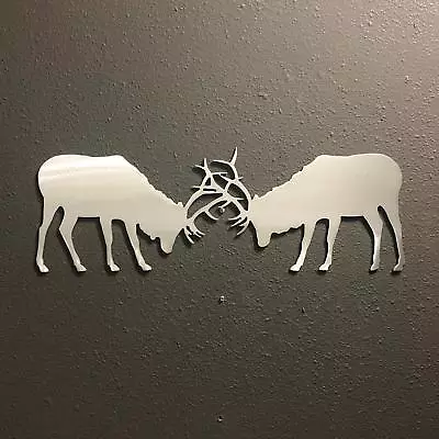 Elk 12  By 5  ALUMINUM Metal Wall Art Skilwerx • $29.99